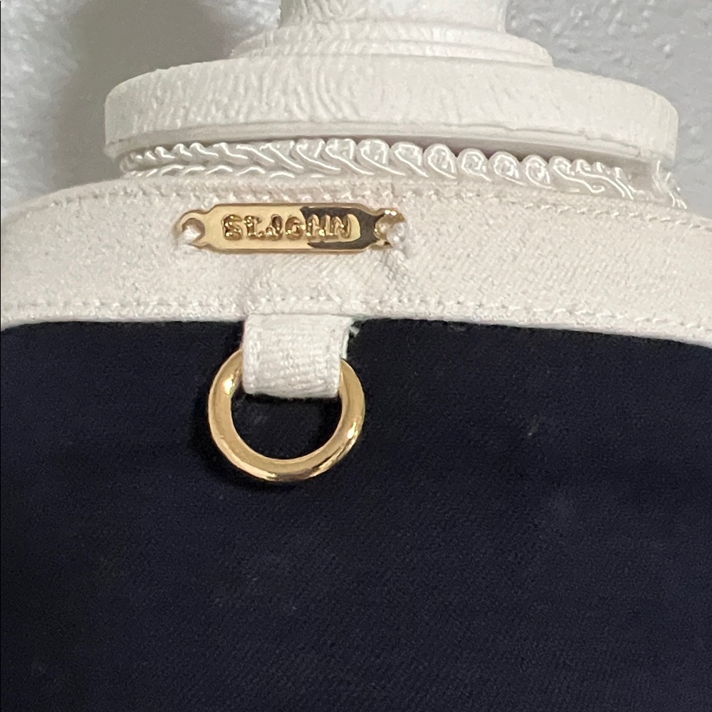 St. John Sport Navy Blazer with White Trim – Petite - Picture 10 of 14
